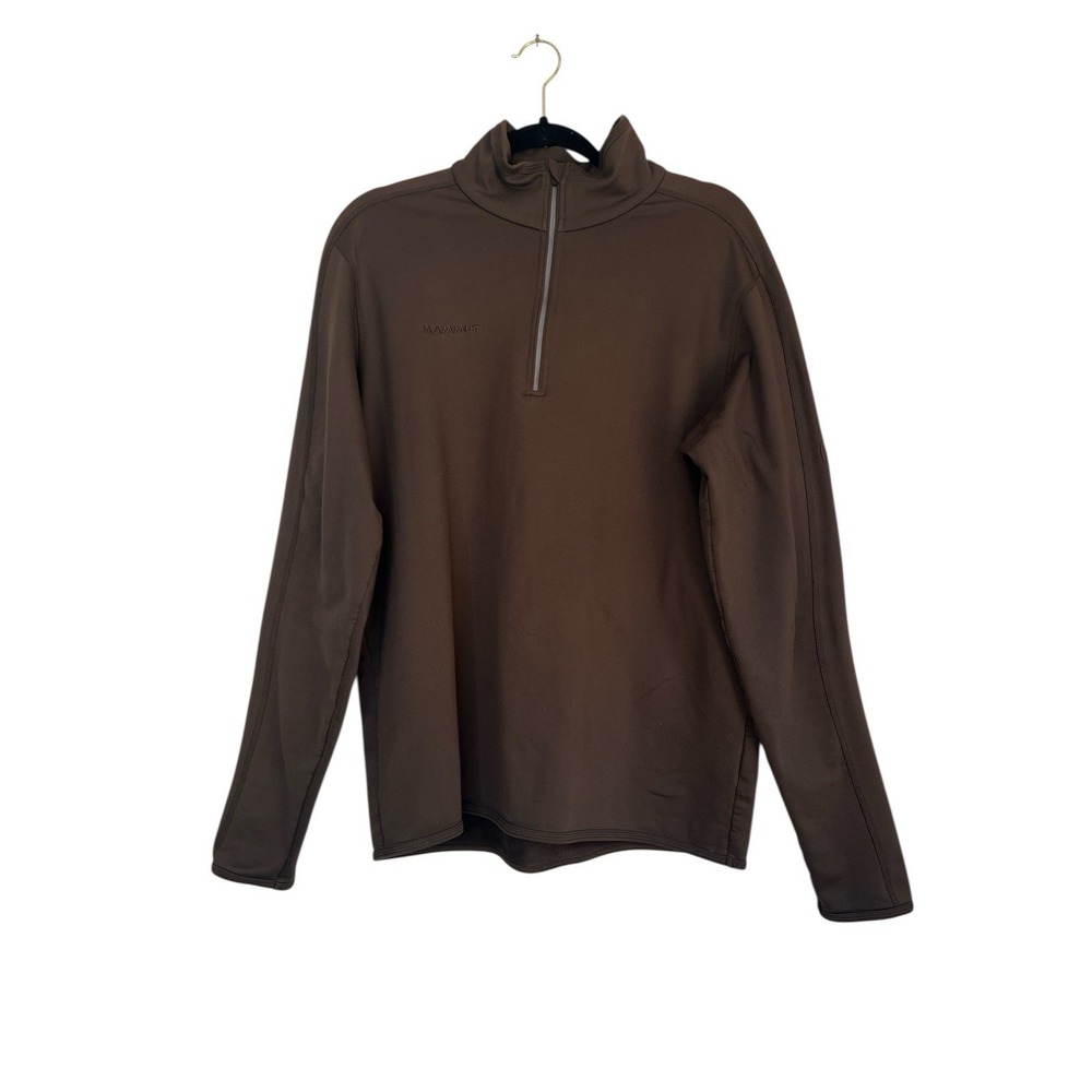 Mammut‎ 1/4 Zip Pullover Technical Fleece Jacket Brown Pullover Womens 1032815